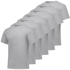 Hanes Heren Shirt (Pack van 4), Light Steel 6-pack, 3XL