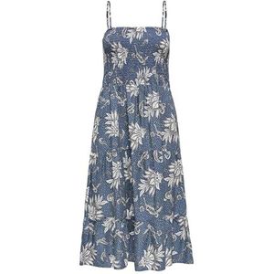 ONLY - Zomerjurk - Saffier - Lichtblauw - Zwart - Wolwit - Viscose - Mouwloos
