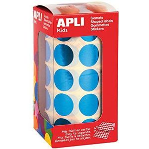 APLI Kids 12048 - Rolronde elastiekjes Ø 20 mm metallic blauw