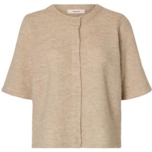SELECTED - SLFLULU - Gebreid Vest - Beige Gemêleerd