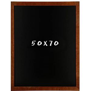 Postergaleria krijtbord voor muur | 50x70cm | Bruin | Schoolbord van grenenhout (HDF) | met krijt en een touwtje om op te hangen | voor keukens, cafés, winkels | Veel kleuren | 6 maten