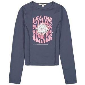 Garcia Kids T-shirt met lange mouwen voor meisjes, Blue Heather (9112), 134 cm