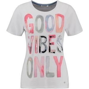KEYLARGO Dames T-shirt WT Good Vibes Round, wit (1000), XS