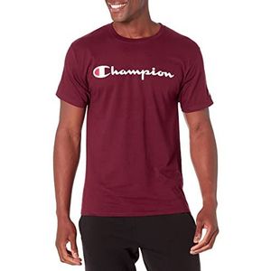 Champion Klassiek grafisch T-shirt van jersey voor heren, Bruin/Champion Script, S