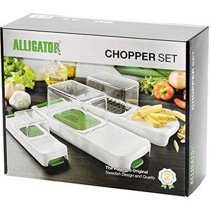 Alligator Chopper set met opvangbak - 3-in-1 3x3 mm, 6x6 mm en 12x12 mm