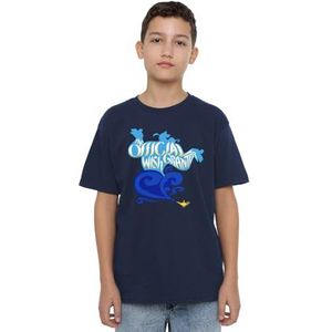 Aladdin Officiële Wish Granter, The Genie Unisex Kids T-shirt, marineblauw, 12-13 jaar, marineblauw, 12-13 jaar