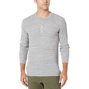 Amazon Essentials Heren Regular-fit lange mouwen wafel Henley Shirt, lichtgrijs Heide, XXL