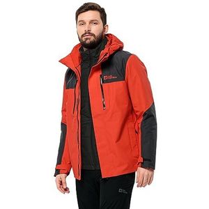 Jack Wolfskin Jasper 3-in-1 jas, Strong Red, M heren, Sterk rood, M