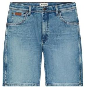 Wrangler - Texas - Denim Shorts - Sentinel Steel - 99% Katoen, 1% Elastaan, Regular Pasvorm