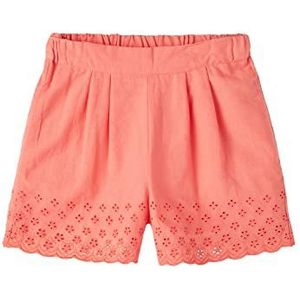 NAME IT Nkffiona Noos Shorts voor meisjes, koraalrood, 128 cm
