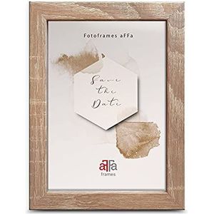 aFFa frames, Hekla, fotolijst, MDF-fotolijst, onderhoudsvriendelijk, rechthoekig, met acrylglasfront, licht eiken, 13 x 18 cm