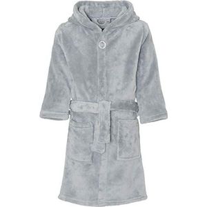 Playshoes Unisex fleece badjas ochtendjas voor kinderen, grijs, 146-152
