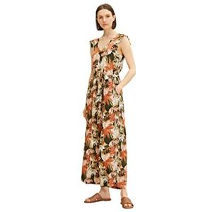 TOM TAILOR Dames jumpsuit met ceintuur 1031368, 29549 - Kleurrijk Summerly Design, 40