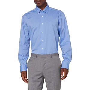 JP 1880 Heren grote maten Menswear L-8XL tot 8XL, hemd, businesshemd, bovendeel, strijkvrij, Kent kraag & borstzak, Comfort Fit, katoen 713989, lichtblauw, XXL