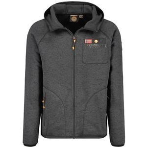Geographical Norway Tiparni Heren Dikke Fleece Warme Ritssluiting - Sweatjack Winter Warm Heren Zacht - Sweatshirt met Lange Mouwen - Ideaal Herfst Winter (Donkergrijs XL), Donkergrijs, XL