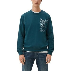 s.Oliver Sweatshirt voor heren met lange mouwen, blauwgroen., XL