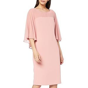 Gina Bacconi Dames crêpe en chiffon jurk cocktail, Zachte roos, 44