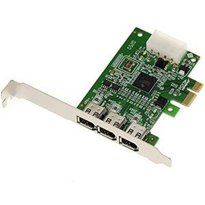 KALEA-INFORMATIQUE - PCIe-kaart - 3 Ieee1394a 6-punts Firewire 400-poorten - TI-chipset XIO2213B