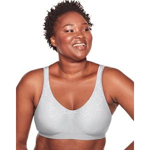 Bali Dames Comfort Revolution ComfortFlex Fit Draadloze BH Df3484, Kristalgrijs Azteeks, XL