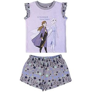 Cerdá Korte pyjama Elsa en Anna voor meisjes van Frozen – officieel Disney-gelicentieerd product