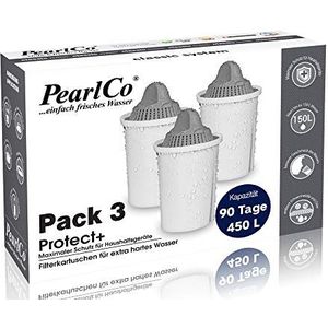 PearlCo - Protect+ classic Pack 3 waterfilterpatronen - voor zeer hard water - past bij Brita Classic