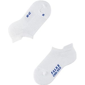 FALKE Uniseks-kind Korte sokken Cool Kick Sneaker K SN Ademend Sneldrogend Kort eenkleurig 1 Paar, Wit (White 2000), 27-30