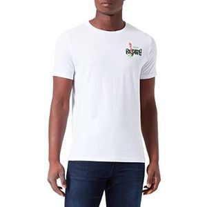 Replay Heren T-shirt, 001, wit, XS