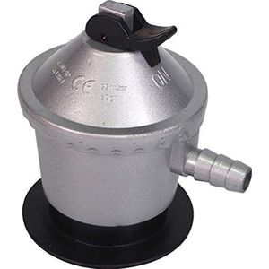 Sanfor butaangasflesregelaar van 12 kg voor huishoudelijk gebruik | Goedgekeurd (UNE-EN12864) | Zilverkleur | Eén maat