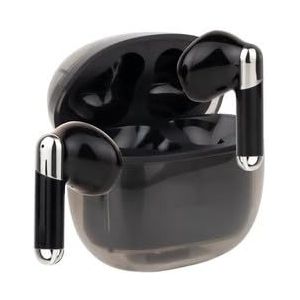 Draadloze hoofdtelefoon met microfoon, zwart design, hifi-geluid, ruisonderdrukking, ideaal voor videogesprekken en muziek.