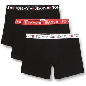 Tommy Jeans Heren 3P Boxer Brief Zwart/Zwart/Zwart XXL, Zwart/Zwart/Zwart, XXL