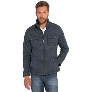 JP 1880, Herenjas, grote maten, katoenen jas, mat nachtblauw, 7XL