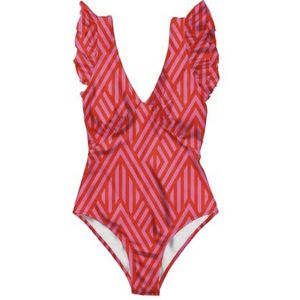 Averie Cerise One Piece Badpak voor dames, wit, XS