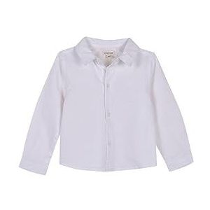 Gocco Wit overhemd met kraag voor baby's, Optisch wit, 9-12 Maanden