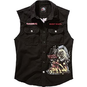 Brandit Iron Maiden - Vintage NOTB Mouwloos werkshirt - Zwart