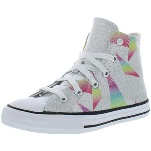 Converse Chuck Taylor All Star Prism Glitter, sneakers voor kinderen, meerkleurig (Pure Silver Aqua Soul White), 29 EU