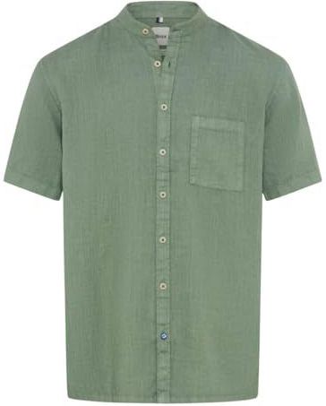 Brax - Style Lionel - Heren Overhemden - Groen - Linnen