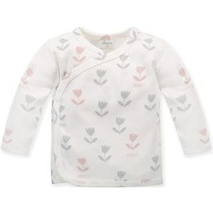 Pinokio Baby Jacket wrappedaround Long Sleeve Romantic, 100% Cotton ecru in Flowers, Girls Gr. 56-68 (62), écru flowers, 62 cm