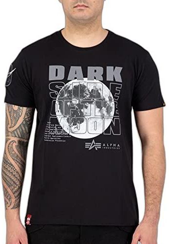 Alpha Industries Duistere Kant T-shirt Heren T-Shirt Black/Reflective