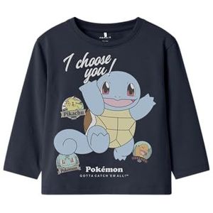 Name It Nmmjumbo Pokemon Nreg Ls Top Box - Marineblauw - Jongens - Lange Mouwen