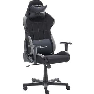 Robas Lund DX Racer 5.2 FD01 /NG -NEW gaming-/bureaustoel, met kantelfunctie, in hoogte verstelbare draaistoel, pc-stoel, ergonomische managersstoel, zwart-grijs