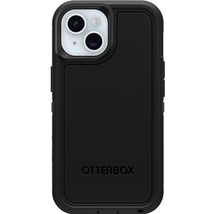 OtterBox iPhone 15, iPhone 14 en iPhone 13 Defender Series XT Case - ZWART, schermloos, robuust, klikt op MagSafe, lanyard bevestiging