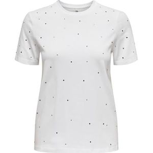Onlglobe Life S/S O-Neck Tee Box JRS, wit (bright white), M