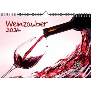 Wijnmagie A4-kalender voor 2024 wijn- en wijngaarden Seelenzauber