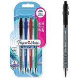 Paper Mate FlexGrip gelpennen | medium punt (0,7 mm) | zwarte, blauwe, rode en groene inkt | 4 stuks