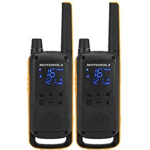 Motorola Talkabout T82 Extreme Walkie Talkies, Twin Pack, B8P00811YDEMAG, 20 x 5 x 3 cm, Zwart/Oranje