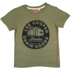 Lee Cooper Jongens T-shirt, zwart, 6 Jaar