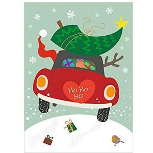 Susy Card 40023465 - wenskaart Kerstmis, mini, auto, 1 stuk