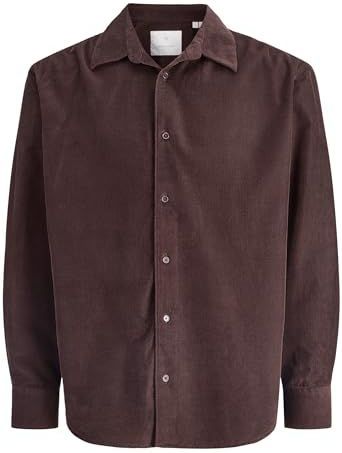 Jprccascot Corduroy L/S Shirt, Black Coffee, L