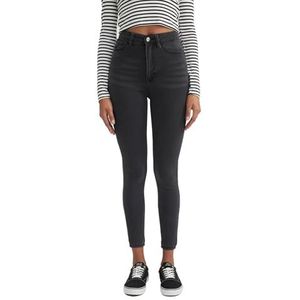 DeFacto Dames Jean - stijlvolle broek modieuze jeggings en comfortabele jeansbroek voor vrouwen jeans en broek voor dames, antraciet, 34