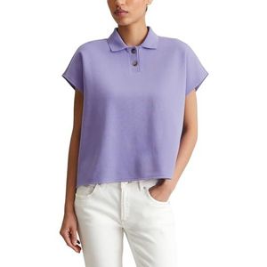 Marc OPolo Denim Poloshirt voor dames, korte mouwen, van biologisch katoen, Wide Fit, 6497 liter, M